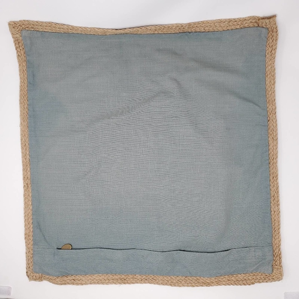 Pier 1 Linen Textured Pillow Cover With Jute Trim - Picture 3 of 6
